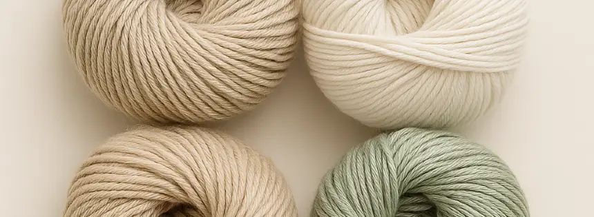 Ovillos de algodón y lana para crochet