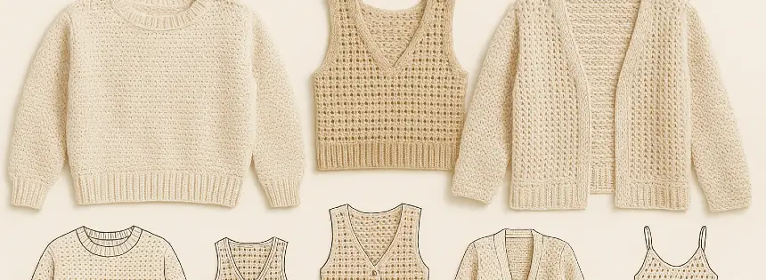 Patrones de prendas de vestir a crochet